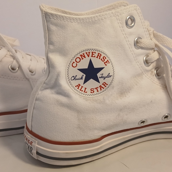 Converse White High-Top Sneakers Style Code M7650 - Picture 8 of 13